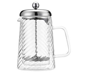 Café Olé Rotolo Cafetière, 350ml / 1 Mug / 3 Espresso Cups, Double Wall Insulated, Glass and Stainless Steel