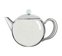 Café Ole RT-050X Rondeo Stainless Steel Tea Pot Easy Pour Teapot with Infuser Basket 50oz 1500ml