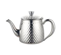 Café Olé Sandringham Teapot, 48Oz / 1360Ml / 5-6 Mugs, Stainless Steel, Mirror Polished With Hammered Finish