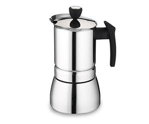 Café Ole SSICM-06 Cafe Ole Espresso Coffee Maker, Stainless Steel, Silver, 6 Cup