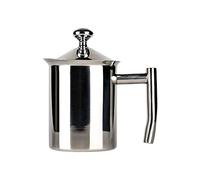 Café Ole Stainless Steel Milk Frothing Jug, Highly Polished, 400ml, Silver