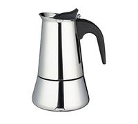 Café Olé Stovetop Espresso Maker, Stainless Steel, 2-Cup - Compatible with Induction, Ceramic, Gas and Electric Stoves, SEM-02, Silver