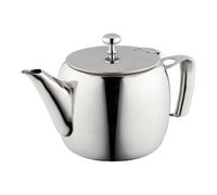 Café Olé Universal 9000 Stainless Steel Teapot 1140Ml, Mirror Finish, 18/8 Stainless Steel, Cool Touch Handle, Serves 4-5 Mugs