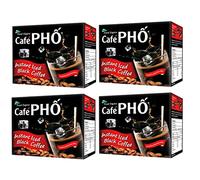 Cafe Pho Vietnamese Instant Coffee Mix, Iced Black Coffee, Cafe Den Da, Single Serve Coffee Packets, Box of 9 Sachets, Pack of 4