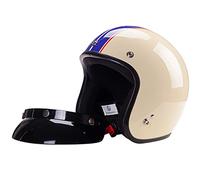 Cafe Racer Vintage Motorcycle Helmet Casco Moto Retro Motorbike Helmet Light Weight Open Face Helmet Approved Road Helmet Europe