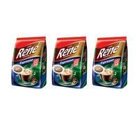 Café Rene Cremé Espresso Coffee Pads for Philips Senseo Machines (252g Bag - Pack of 3, Total 108 Coffee Pads)