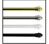 Cafe Rod Expanding Metal Curtain Extendable 50-220cm (Brass, 135cm-220cm)