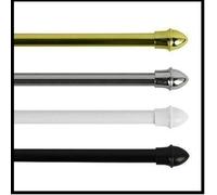 Cafe Rod Expanding Metal Curtain Extendable 50-220cm (Brass, 85cm-135)