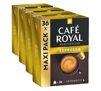 Café Royal Espresso - 36 Nespresso® Compatible Capsules, Intensity 6/12, 100% Arabica, Rainforest Alliance (Pack of 4)