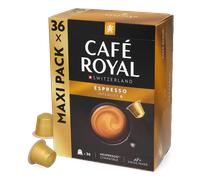 Café Royal, Espresso, 36 Nespresso (R) compatible capsules, 80 percent recycled Aluminium, Rainforest Alliance certified, 100 percent Arabica coffee, intensity 6