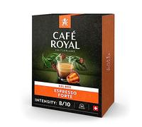 Café Royal Compatible Espresso Forte Capsules, 80% Recycled Aluminium, Rainforest Alliance Certified, 100% Arabica Coffee, Intensity 9