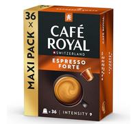 Café Royal Espresso Forte - 36 Nespresso® Compatible Capsules, Intensity 9/12, 100% Arabica, Rainforest Alliance