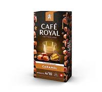 Café Royal Flavoured Edition Caramel 100 Aluminium Capsules Compatible with Nespresso (R)*; Intensity: 4/10 - 50 g (Pack of 10 x 10 Capsules)