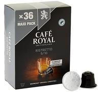 Café Royal Ristretto Nespresso(R) Compatible Coffee Capsules 100% Arabica Intense Dark Roast Intensity 11/12 Rainforest Alliance 36 Capsules