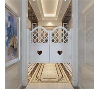 Cafe Saloon Door Kitchen Restaurant Emporium Terrace Partition Swing Door Automatically Closes Revolving Door Hollow Pattern(White,W140cmxH90cm)