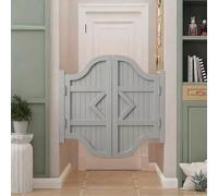 Cafe Saloon Doors, Solid Wood Swinging Doors with Metal Hinges, Two-Way Swing Half Door for Doorways Kitchen Bar Cellar Porch Stairs(Gray-A,120x100cm(47.2x39.4in))