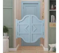 Cafe Saloon Doors, Solid Wood Swinging Doors with Metal Hinges, Two-Way Swing Half Door for Doorways Kitchen Bar Cellar Porch Stairs(Blue,125x100cm(49.2x39.4in))