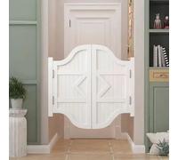 Cafe Saloon Doors, Solid Wood Swinging Doors with Metal Hinges, Two-Way Swing Half Door for Doorways Kitchen Bar Cellar Porch Stairs(White,130x100cm(51x39.4in))