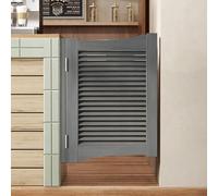 Cafe Saloon Doors Swinging Doors, Interior Solid Wood Swing Door, Custom Saloon Bar Swing Half Door Two-Way Open for Bar Kitchen Entrance Partition Gray-W40×H70cm(Single Door)