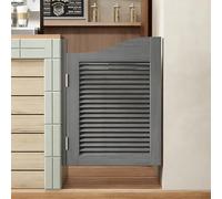 Cafe Saloon Doors Swinging Doors, Interior Solid Wood Swing Door, Custom Saloon Bar Swing Half Door Two-Way Open for Bar Kitchen Entrance Partition Gray-W60×H90cm(Single Door)