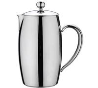 Café Stal Bellux Thermal Wall Cafetiere 8 Cups / 1000ml / 1 litre - 18/10 Stainless Steel Insulated French Press Coffee Maker - Mirror Polished Finish, Cool Touch Handles, Drip-Free Spout