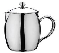 Café Stal Bellux Thermal Wall Tea Pot 5 Cups/1 litre/32oz - Insulated 18/10 Stainless Steel Mirror Polished Finish Loose Leaf Tea Pot - Removable Strainer, Cool Touch Handles, Drip-Free Spout