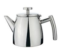 Café Stal Belmont Double Wall Tea Pot 1 Cup / 350ml / 12oz - Insulated 18/10 Stainless Steel Mirror Finish Tea Pot with Cool Touch Handles & Hinged Lid