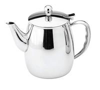 Café Stal Bx Series 18/10 Classic Stainless-Steel Coffee Pot with Cool Touch Hollow Handles, Mirror Polished, 50oz