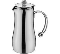 Café Stal Elements Stylish 18/10 Stainless Steel Coffee Pot with Cool Touch Wire Handles, Mirror Polished, 38oz