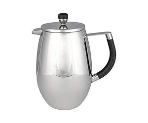 Café Stål Grandeur Range Deluxe Double Wall Stainless Steel Cafetiere French Press Espresso Filter Coffee Maker, Mirror Polished 8-Cup