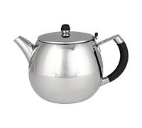 Café Stål Grandeur Range Deluxe Tea Pot, Double Walled Exterior, Mirror Polished 18/10 Stainless Steel, Soft Touch Handles, Perfect Pour Spout 35oz (1 Litre)