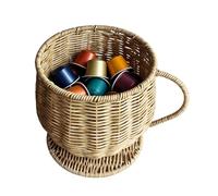 Cafe-Style Organization Cup - Elegant Cup-Shaped Storage, Durable Woven Wire Design, Sturdy Base To Protect Countertops, Perfect For Coffee Pods Or Pre-Packaged Snacks, Modern Kitchen Decor | For Coff
