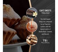 Woodwick Trilogy Café Sweets scented candle with wooden wick 609,5 g