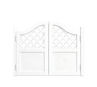 Cafe Swinging Door, Wooden Saloon Doors with Hinges Hardware, Auto Close Entrance Partition, Bar Saloon Swinging Doors for Hallway Kitchen Doorway Bar Porch(White,84 * 90cm)