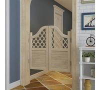 Cafe Swinging Doors Indoor Solid Wood Saloon Swing Door Hinges Included with Auto Close Features Bar Door for Malls Kitchen Partition Parlor Butler Door (Color : No Paint, Size : W 32 x 36in)