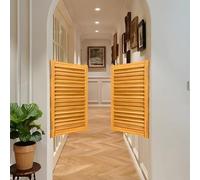 Cafe Swinging Doors, Indoor Solid Wood Saloon Swing Door with Metal Hinges, Automatic Closing for Shopping Malls Kitchen Restaurant Parlor Butler Door(Yellow,125x90cm(49.2x35.4in))