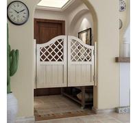 Cafe Swinging Doors, Solid Wood Saloon Door Interior Fence Half Waist Door with Stainless Steel Hinges, for Kitchen Shop Entrance Partition Pub Staircases, Corridors(Beige,H100cm x W150cm)