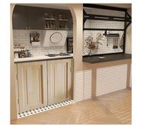 Cafe Swinging Doors W74/90/106/120/150cm Interior Solid Wood Saloon Doors Room Divider Two-Way Swing Half Doors for Kitchen Bar Hallway Porch Entrance(Wood Color,W80*H90cm)