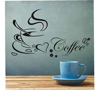Cafe Tea Wall Stickers Coffee Cups Art Vinyl Decal Kitchen Restaurant Pub Wall Decor 1pc
