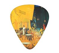 Cafe Terrace At Night Guitar Plectrums 12 Pieces Set =>> Comfortable In The Hand With Smooth Edges Three Thicknesses To Match