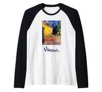 Cafe Terrace at Night, Place du Forum by Vincent Van Gogh Raglan Baseball Tee