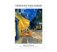 Cafe Terrace at Night Print, Vincent Van Gogh Poster, Framed Wall Art, Famous Painting Home Decor, Modern Art Gift Idea, Archival Matte, A3 (Print Only) - 42x29.7cm