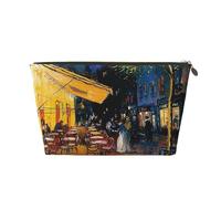 Cafe Terrace at Night Printed Travel Toiletry Bag - Handbag Organizer, Purse Organiser Insert Handbag,Inner Storage Bag in Bag with Zipper Bag