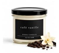 Cafe Vanille Artisan Soy Candle - Rich Roasted Coffee & Sweet Vanilla Scent - Handmade 20h Burn - 100g Natural Wax in 220g Glass Jar - Energizing Home Decor & Cozy Gift for Coffee Lovers