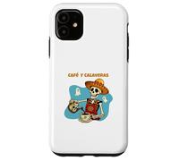 Cafe Y Calaveras Funny Skeleton Coffee Latte Day of the Dead Case for iPhone 11