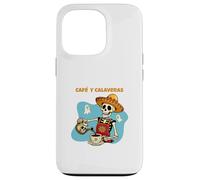 Cafe Y Calaveras Funny Skeleton Coffee Latte Day of the Dead Case for iPhone 13 Pro
