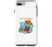 Cafe Y Calaveras Funny Skeleton Coffee Latte Day of the Dead Case for iPhone 7 Plus/8 Plus
