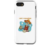 Cafe Y Calaveras Funny Skeleton Coffee Latte Day of the Dead Case for iPhone SE (2020) / 7/8