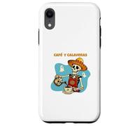 Cafe Y Calaveras Funny Skeleton Coffee Latte Day of the Dead Case for iPhone XR