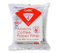 CAFEC 100-Pack Cone-Shaped 1 to 4 Cup Disposable Pour-Over Drip Coffee Paper Filter Made of Eco-Friendly Refined Virgin Pulp for Better Tasting Brewing Pour Over Dripper (White)